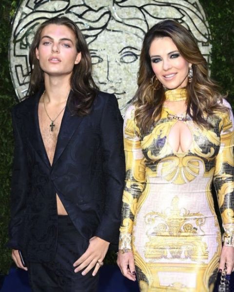 Damian Hurley likes to pose alongside his mother, Elizabeth Hurley.